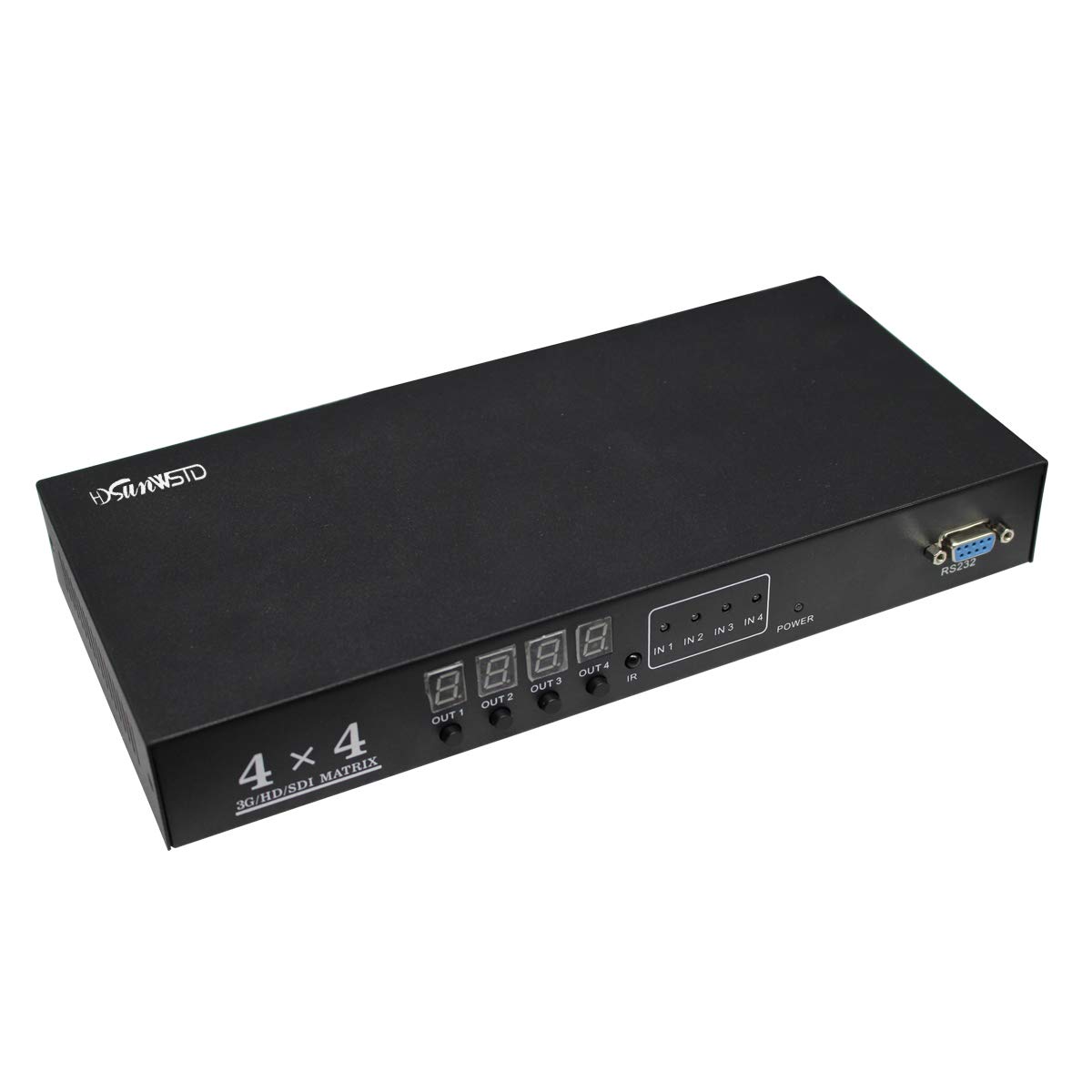 HDSUNWSTD 4x4 SDI Matrix Switcher for HD-SDI SD-SDI 3G-SDI Signals with 4 Inputs and 4 Outputs - View 3 of 6