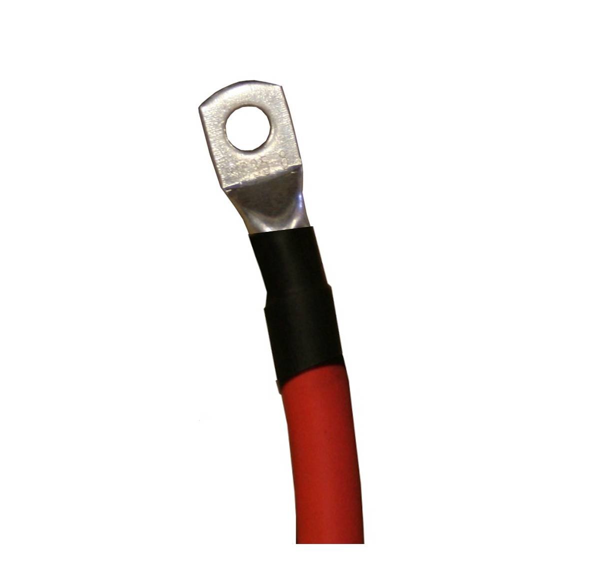 8 AWG Red 2 Feet Pure Copper PowerFlex Battery Inverter Cables with Lugs for Solar RV Auto Marine Car Boat - View 2 of 6