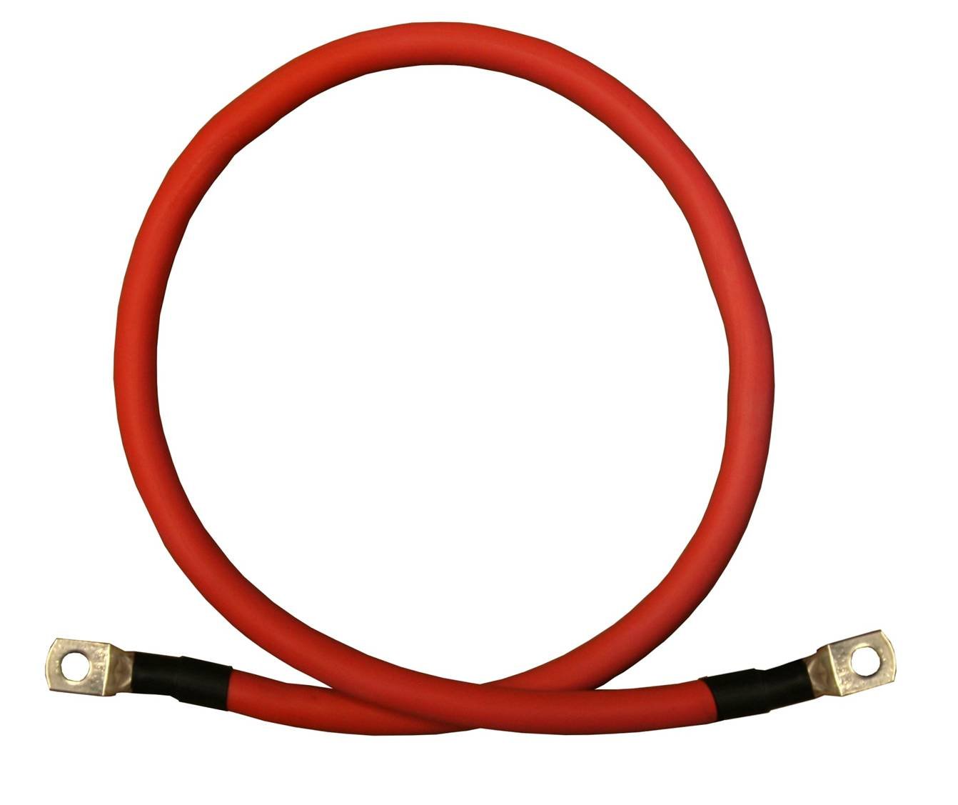 8 AWG Red 2 Feet Pure Copper PowerFlex Battery Inverter Cables with Lugs for Solar RV Auto Marine Car Boat