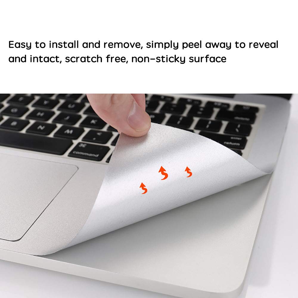 Toshion Palm Rest Cover and Trackpad Protector Skin for MacBook Air 13.3 A1466 A1369 Silver - View 3 of 7