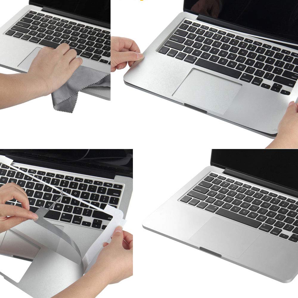 Toshion Palm Rest Cover and Trackpad Protector Skin for MacBook Air 13.3 A1466 A1369 Silver - View 6 of 7