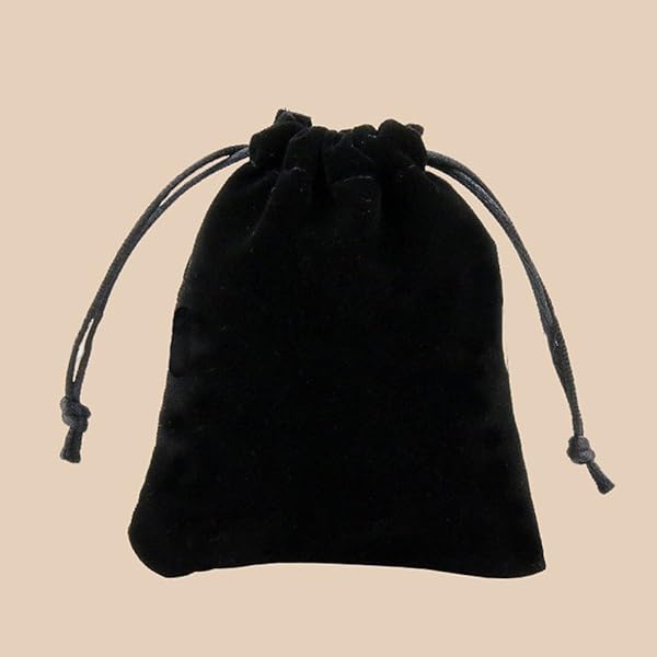 Wudygirl Wudygirl 100 PCS Velvet Drawstring Bags 5X6 Inch for Jewelry Gaming Dice and Marbles Black Cloth Pouches - View 4 of 7
