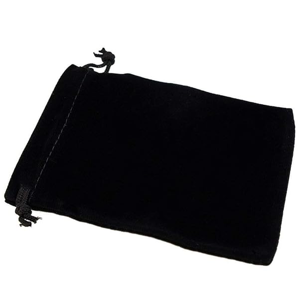 Wudygirl Wudygirl 100 PCS Velvet Drawstring Bags 5X6 Inch for Jewelry Gaming Dice and Marbles Black Cloth Pouches
