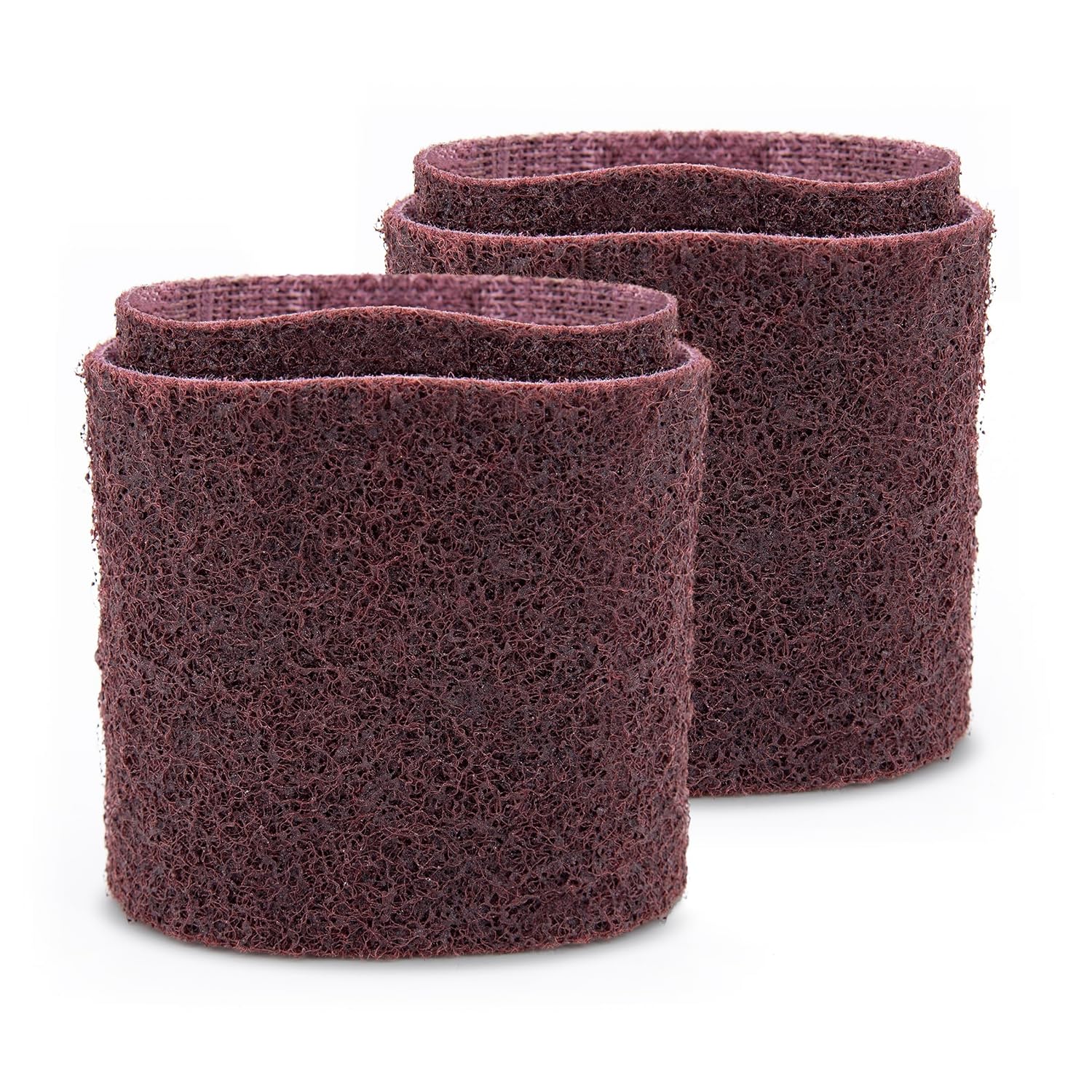 CS Unitec CS Unitec PTX Medium Fleece Nonwoven Sleeve Abrasive Grit Torque Grinder Tool Attachment 3-1/2 Inch Diameter Red Pack of 4