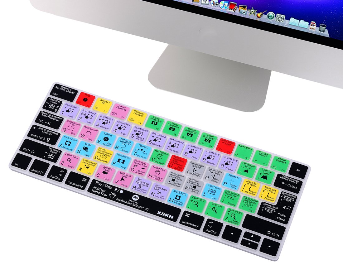 XSKN Adobe After Effects CC Shortcut Silicone Cover for Apple Magic Keyboard US EU Layout MLA22LLA MLA22BA - View 2 of 7