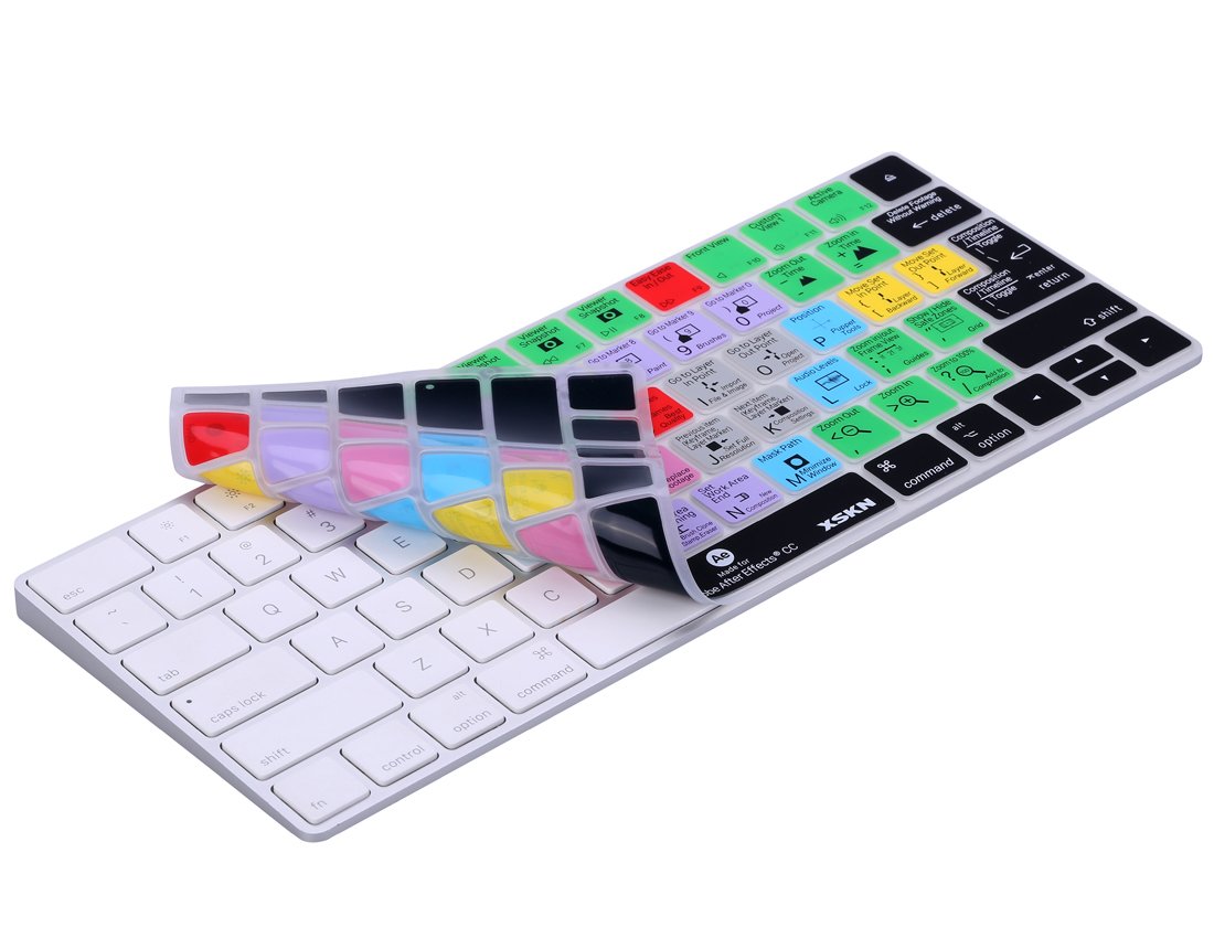 XSKN Adobe After Effects CC Shortcut Silicone Cover for Apple Magic Keyboard US EU Layout MLA22LLA MLA22BA - View 5 of 7