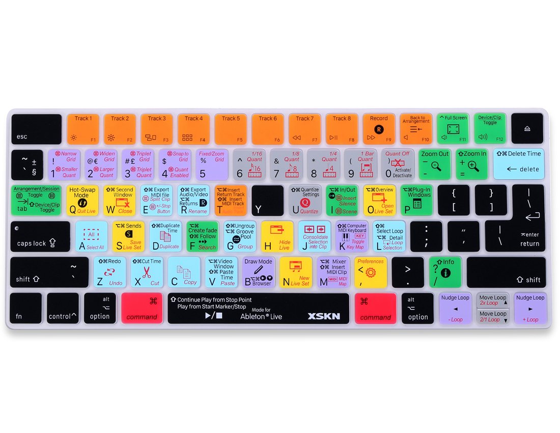 XSKN Ableton Live Keyboard Cover for Apple Magic Keyboard MLA22LLA US EU Layout