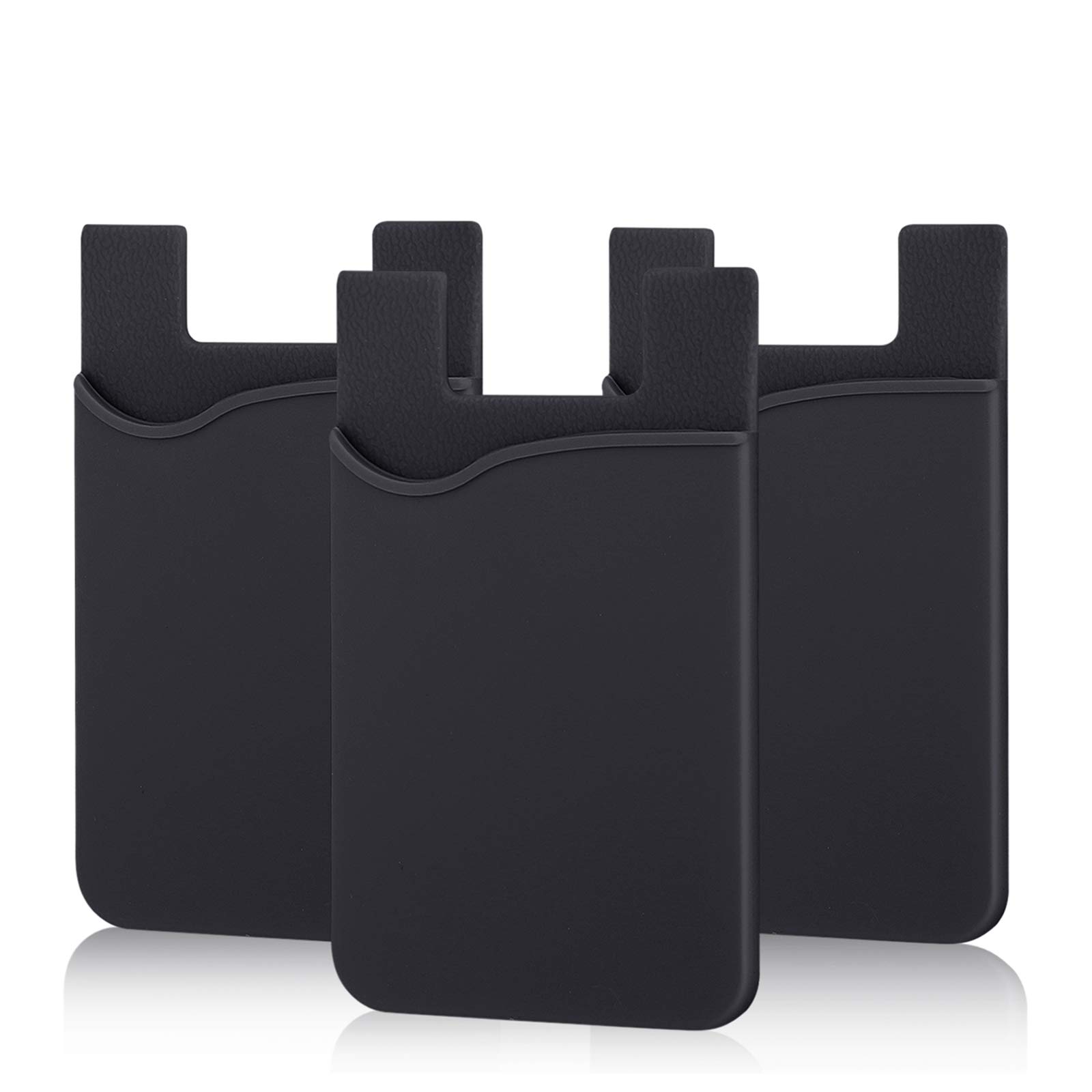 Pofesun 3 Pack Pofesun Silicone Phone Card Holder - Stick-on Wallet for iPhone, iPad & Samsung Galaxy