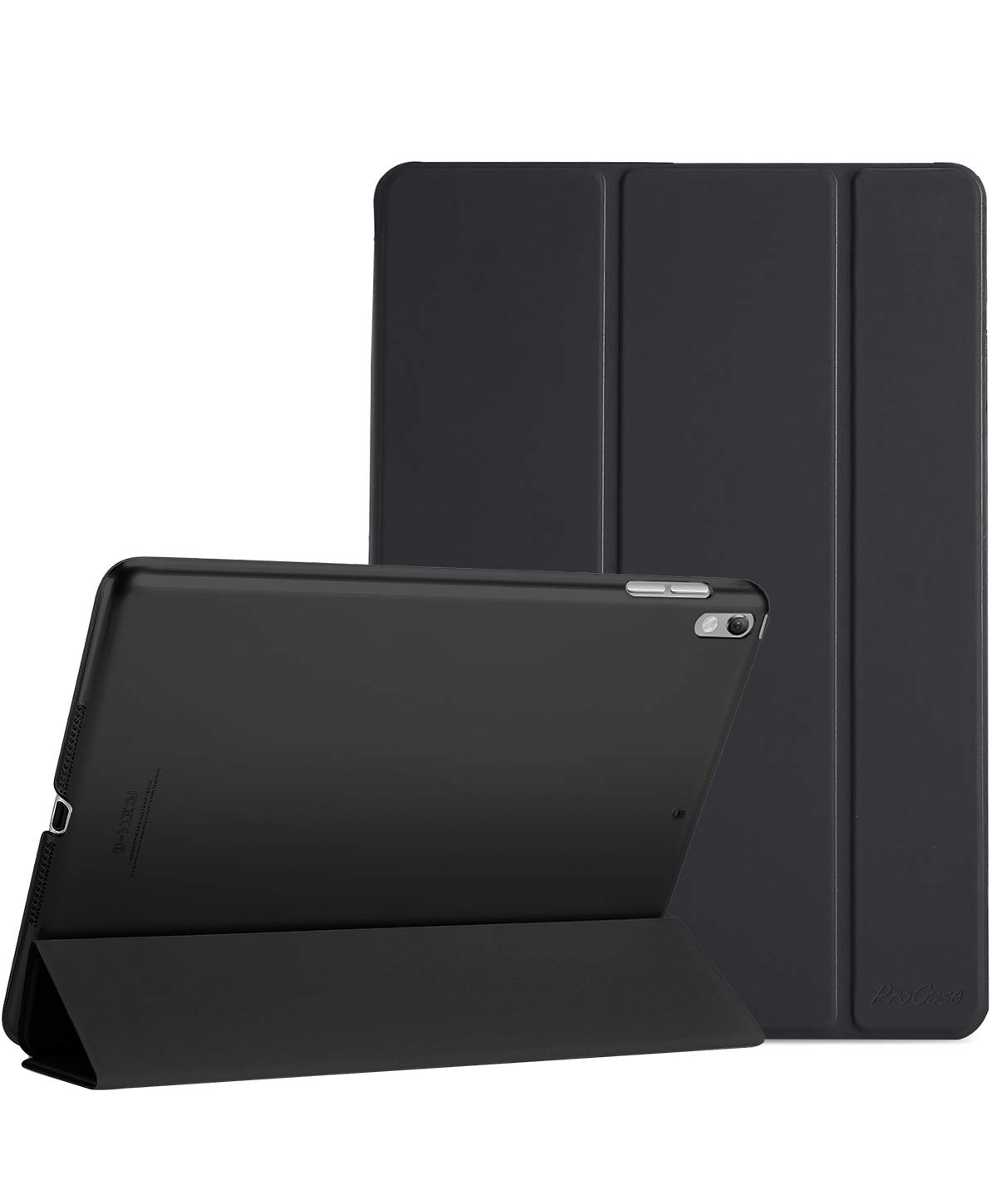ProCase Smart Case for 10.5 Inch iPad Air 3rd Gen 2019 iPad Pro 2017 Slim Stand Cover Translucent Frosted Back Black