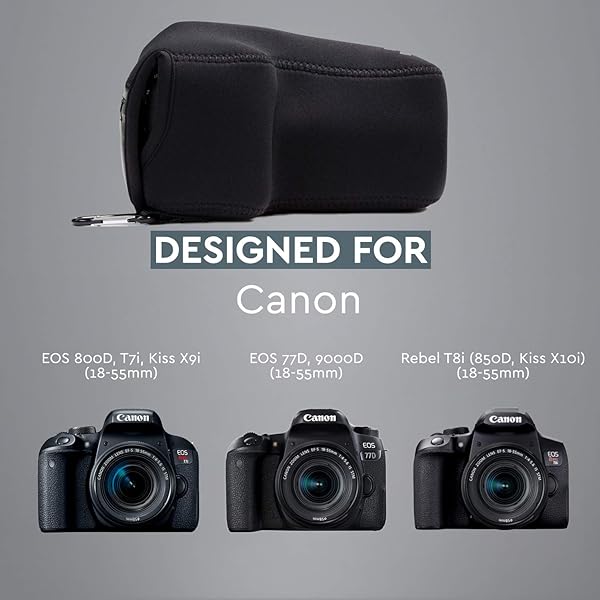 MegaGear Ultra Light Neoprene Camera Case for Canon EOS Rebel SL3, 250D, 200D & More - MegaGear MG1194 - View 8 of 10