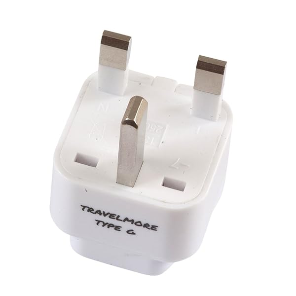 TravelMore 2 Pack UK Travel Adapter Type G Plug Compatible with Outlets in UK Ireland Hong Kong Scotland England London Dublin and More - View 5 of 6
