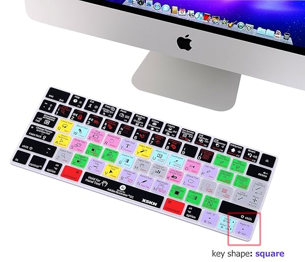 XSKN XSKN Magic Keyboard Cover for Adobe Illustrator Durable Silicone Skin for Apple Magic Keyboard MLA22LL/A - View 4 of 10