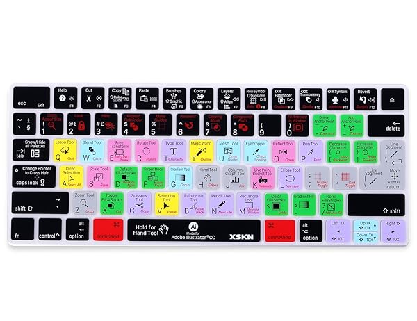 XSKN XSKN Magic Keyboard Cover for Adobe Illustrator Durable Silicone Skin for Apple Magic Keyboard MLA22LL/A - View 2 of 10