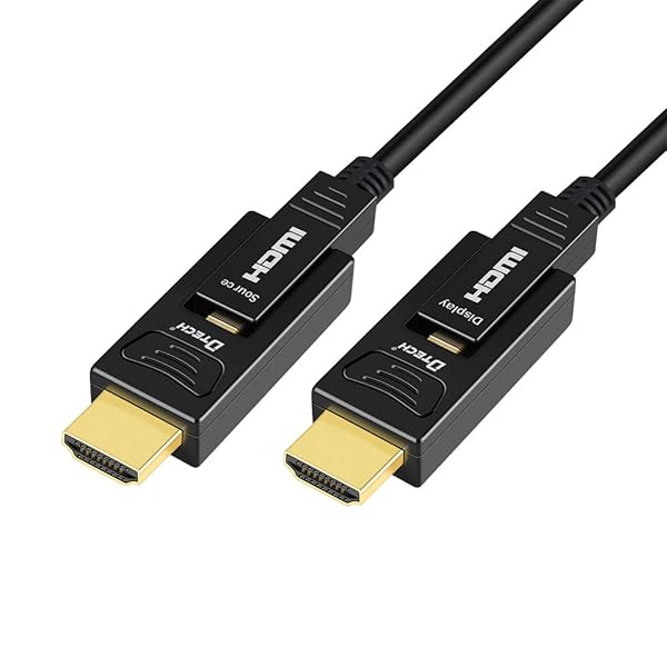 DTECH 50ft DTech Fiber Optic HDMI Cable - 4K 60Hz, 18Gbps, Dual Micro & Standard HDMI for TV, Projector, Monitor - View 5 of 7