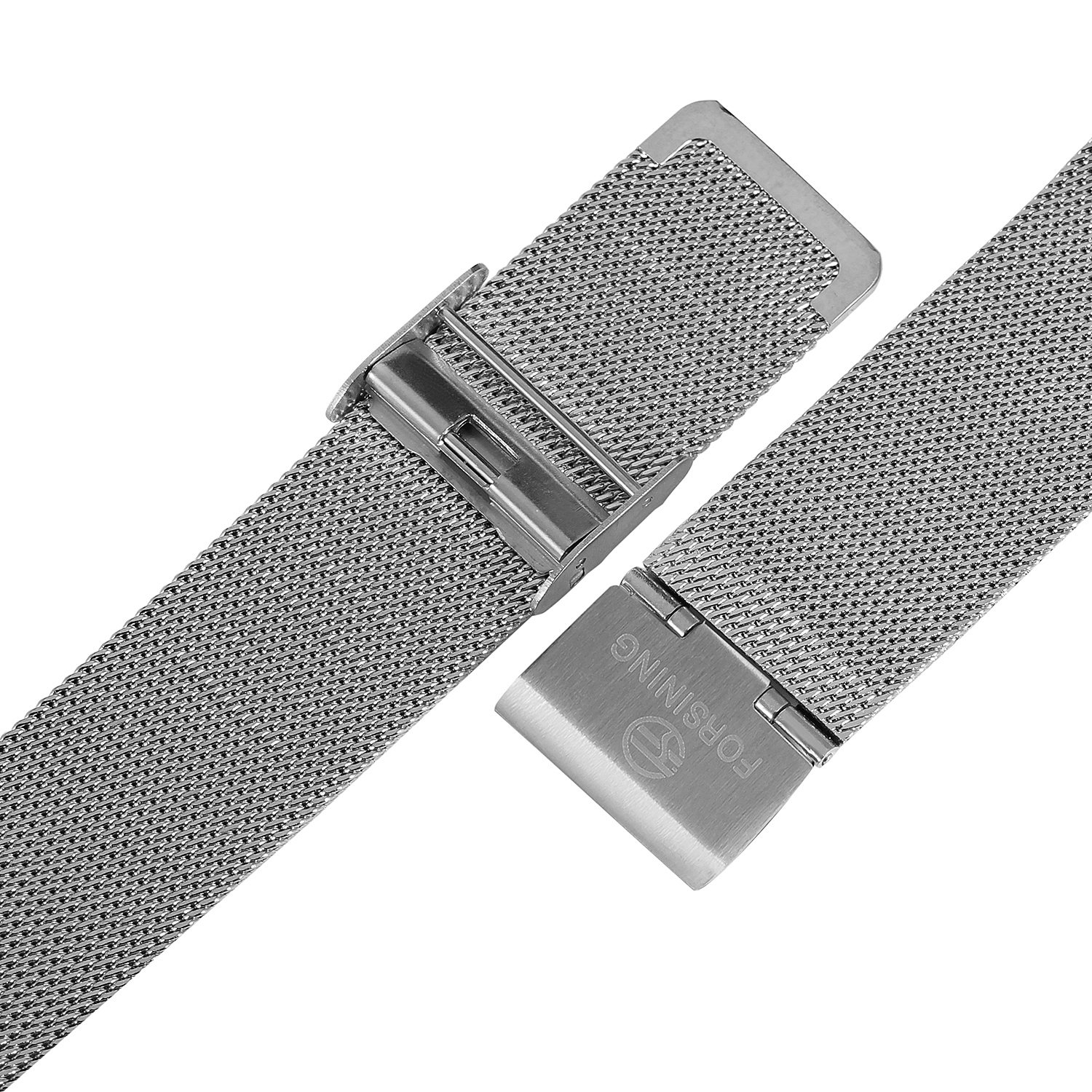 Forsining Men's Mechanical Hand-Wind Ultra Thin Stainless Steel Skeleton Watch with Mesh Bracelet - View 6 of 6