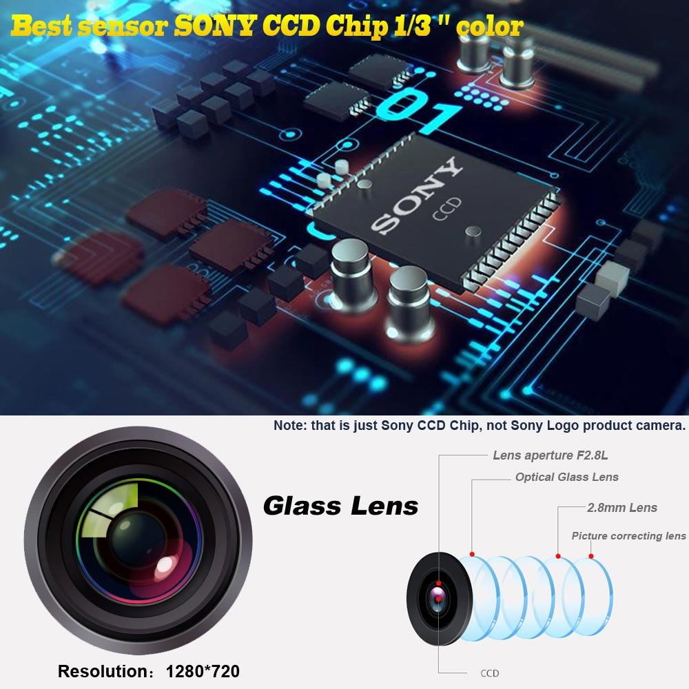 Navinio Navinio HD Waterproof Car Rear View Backup Camera for Mercedes Benz GLK300 350 S Class E Class W204 W220 W221 W212 W216 - View 4 of 7