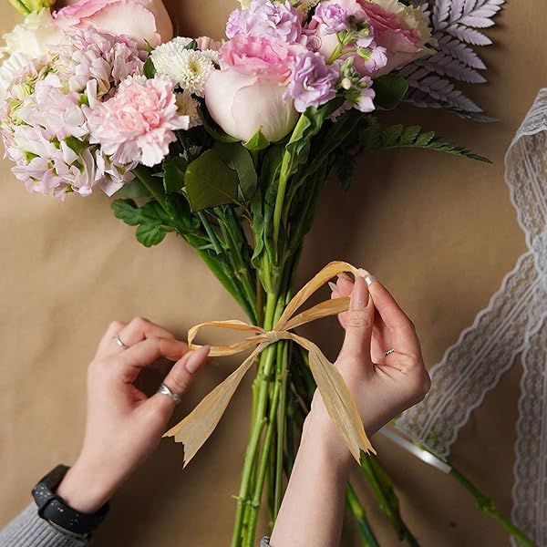 CREATRILL Creatrill 218 Yards Raffia Paper Craft Ribbon - 1/4 Inch Twine for DIY Projects & Packing - View 7 of 8