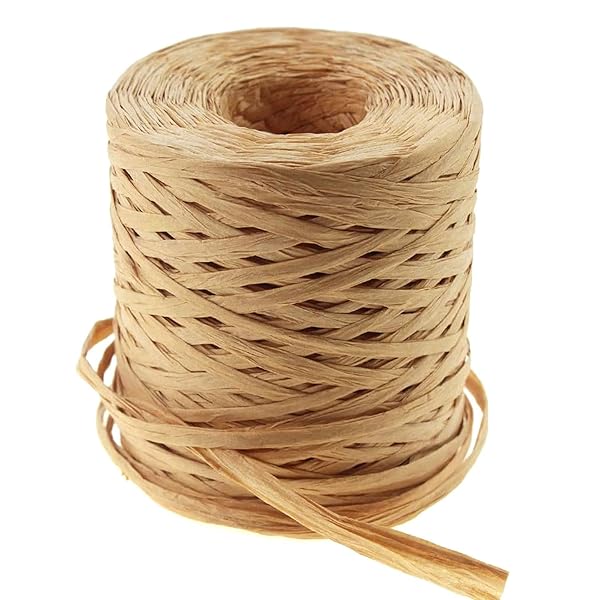 CREATRILL Creatrill 218 Yards Raffia Paper Craft Ribbon - 1/4 Inch Twine for DIY Projects & Packing