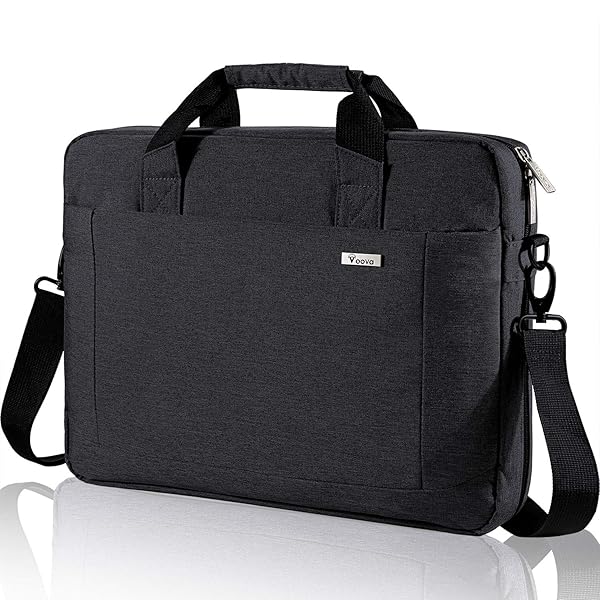 Voova Voova 15 15.6 16 Inch Laptop Bag Case Waterproof Expandable Messenger Briefcase for Men Women Work Travel School Black