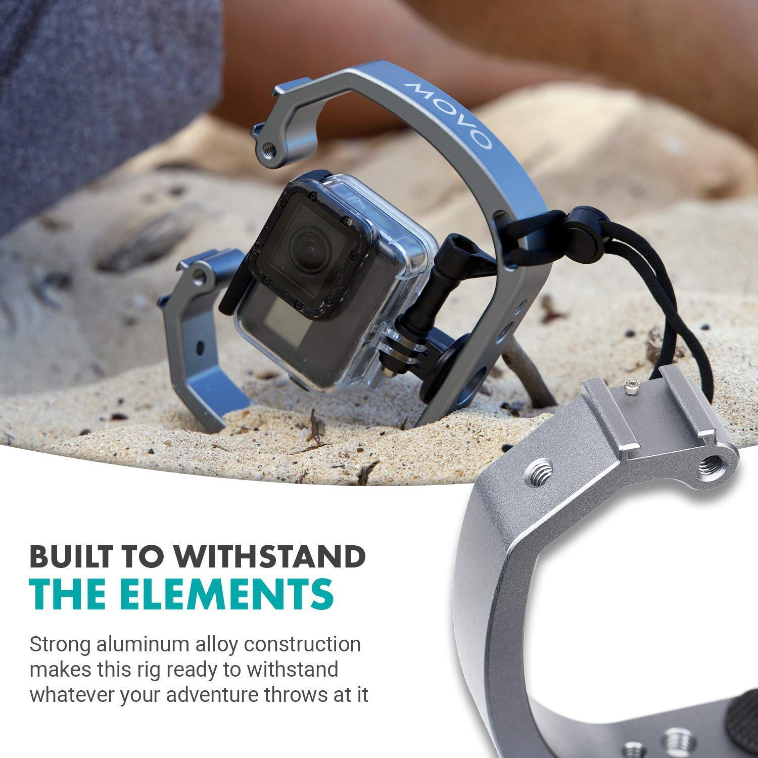 Movo Movo GB-U70 Underwater Diving Rig for GoPro Hero with Cold Shoe Mounts and Wrist Strap Ideal for Scuba Gear and Action Cameras - View 4 of 7