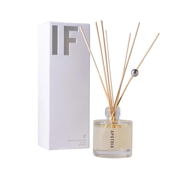 APOTHIA APOTHIA IF Mini Aromatic Diffuser Modern White Floral Citrus 2 oz Luxury Quality in Elegant Glass Bottle Up to 6 Months Small Batches