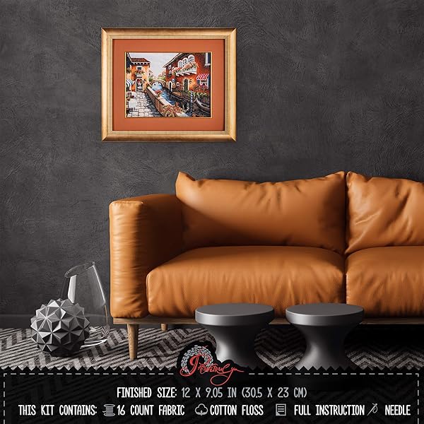 Povitrulya Shop Povitrulya Venice Counted Cross Stitch Kit for Adults - Perfect Craft Project! - View 8 of 9