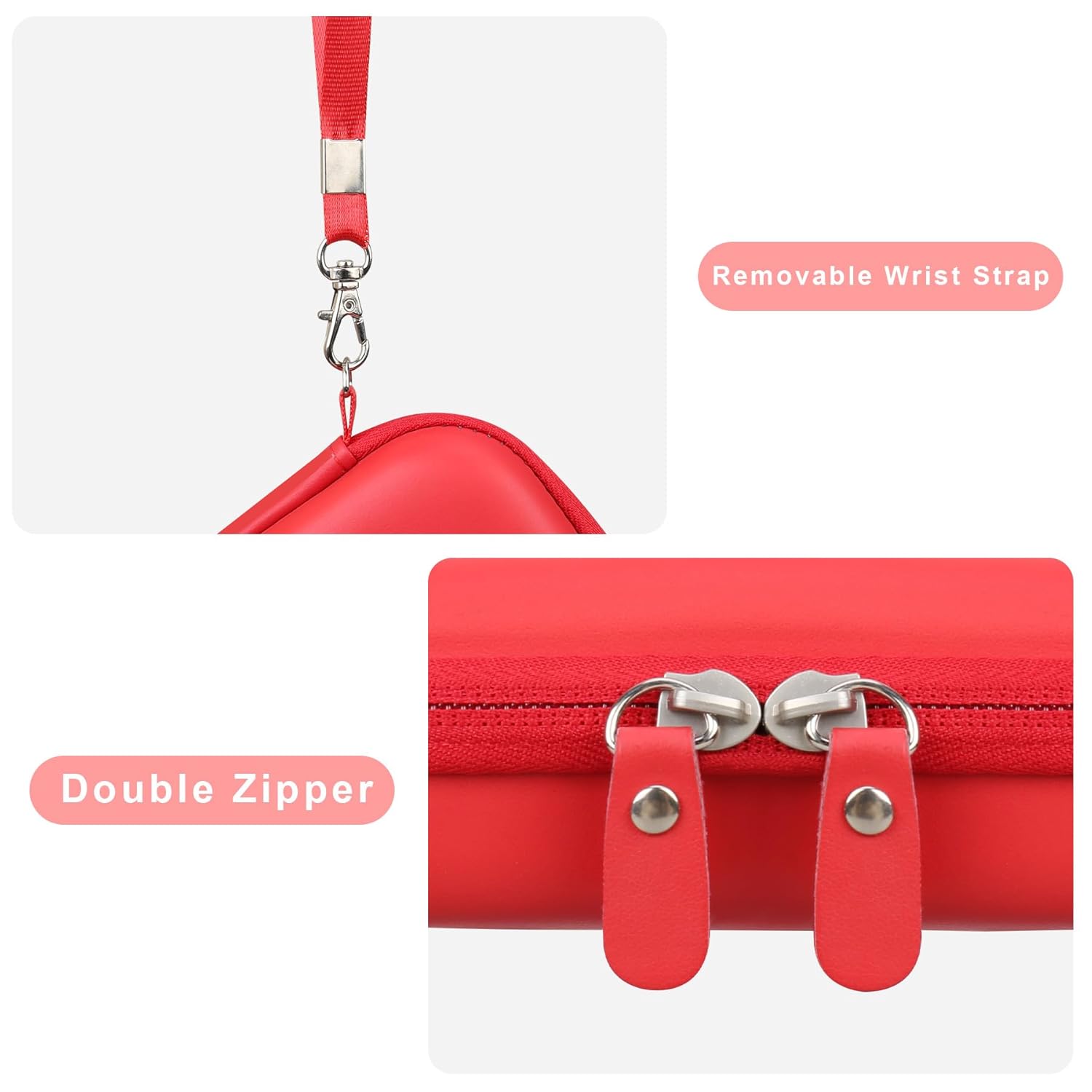 Canboc Canboc Carrying Case for HP Sprocket Kodak Step Lifeprint 2x3 Photo Printers Red Mesh Bag for Photo Paper and Cable - View 6 of 9