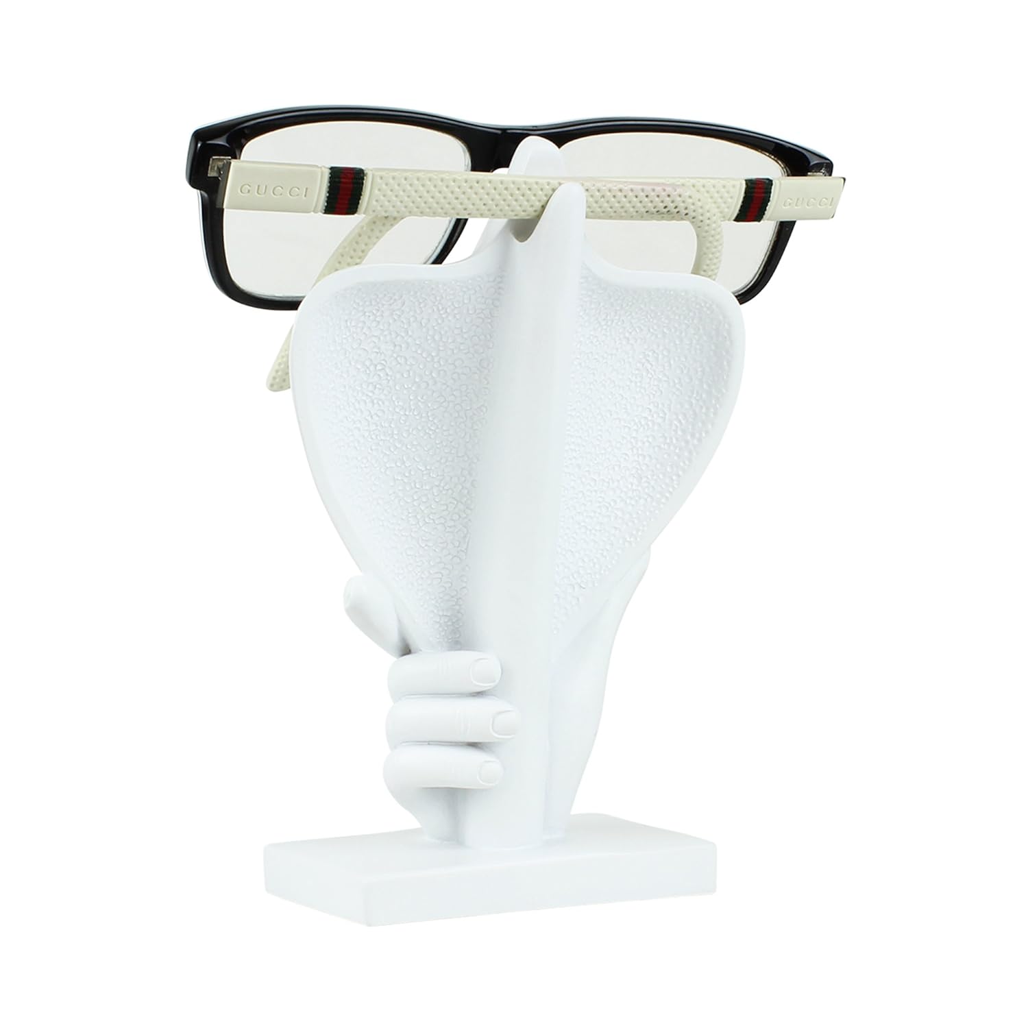 JewelryNanny JewelryNanny Artsy Face Eyeglass Holder Stand Sculpted Nose for Eyeglasses or Sunglasses Thinker White - View 4 of 7