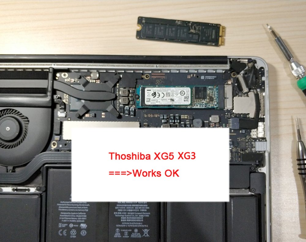 cablecc Cablecc 12+16pin 2014 2015 M.2 NGFF M-Key SSD Convert Card for A1493 A1502 A1465 A1466 Upgrade Solution - View 5 of 8