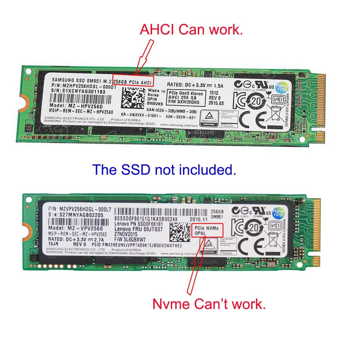 cablecc Cablecc 12+16pin 2014 2015 M.2 NGFF M-Key SSD Convert Card for A1493 A1502 A1465 A1466 Upgrade Solution - View 6 of 8