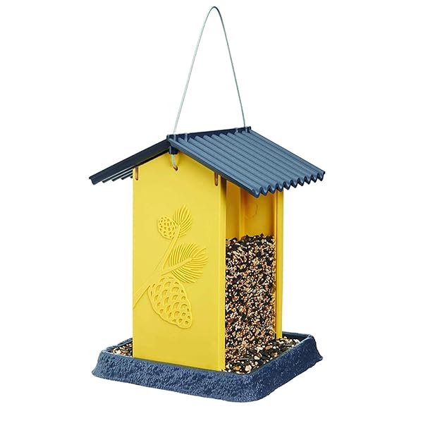 North States North States Village Yellow Pinecone Birdfeeder - Squirrel Proof, 4.25 lb Capacity, Perfect for Outdoor Bird Watching