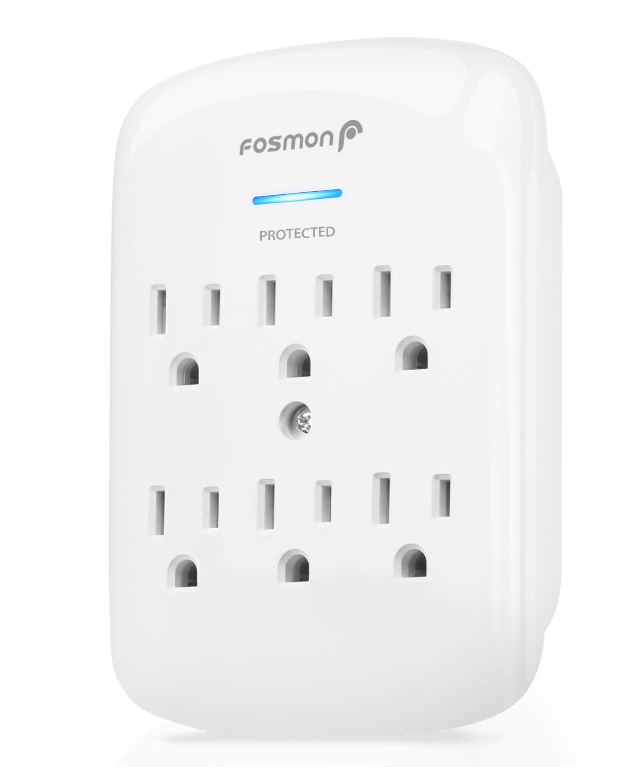 6 Outlet Wall Mount Surge Protector for Home and Office Power Management
