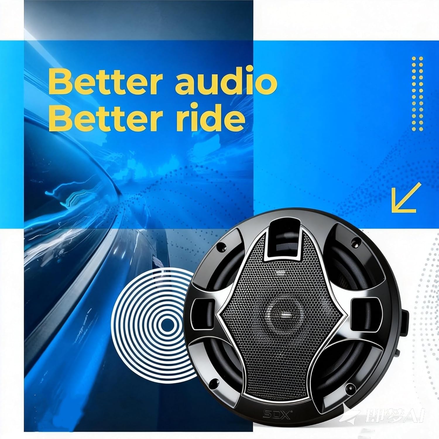 SONDPEX SONDPEX SDX Audio 5.25 Inch 4 Way Car Speaker Pair Upgraded Premium Coaxial Component Stereo System for Enhanced Car Audio Experience - View 2 of 9