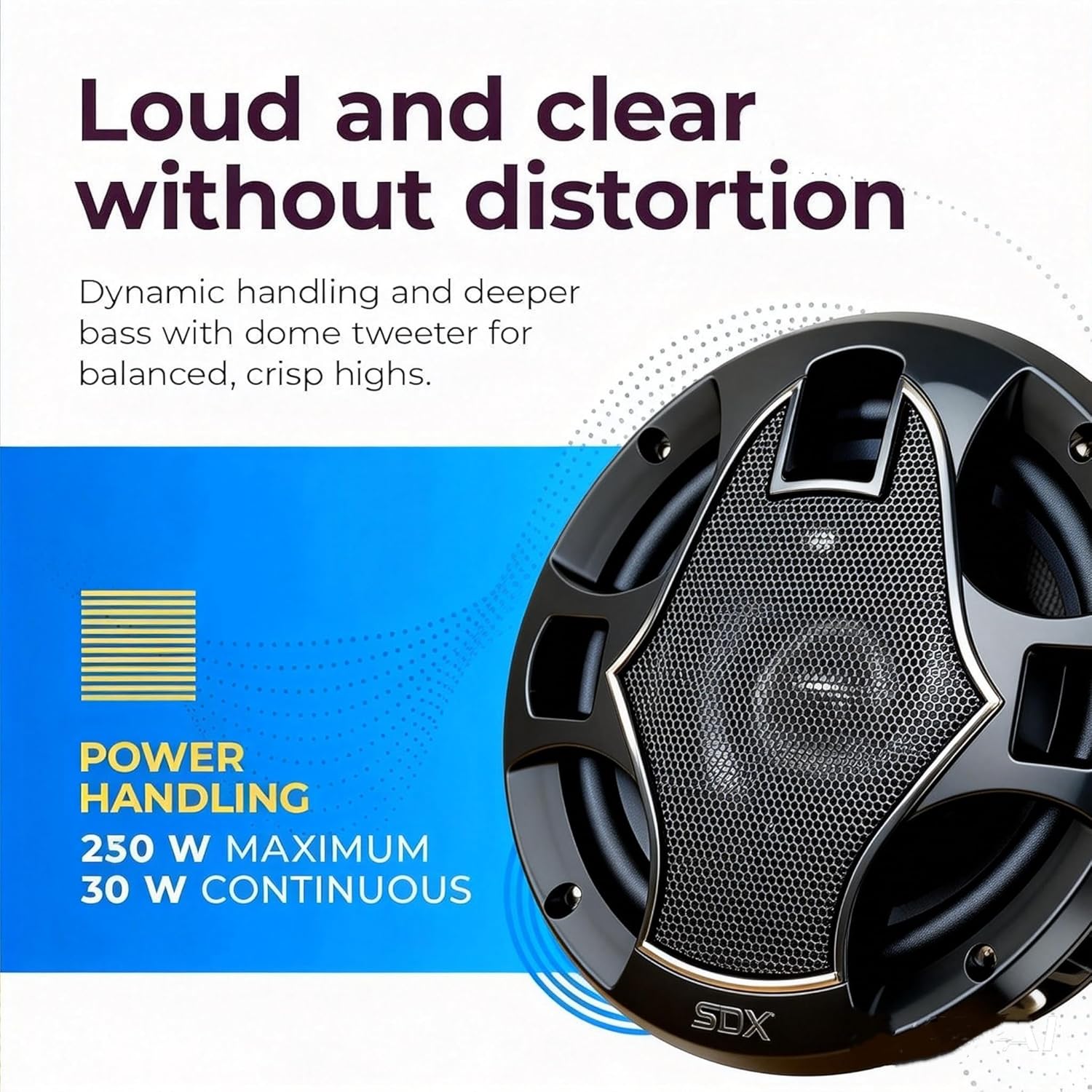 SONDPEX SONDPEX SDX Audio 5.25 Inch 4 Way Car Speaker Pair Upgraded Premium Coaxial Component Stereo System for Enhanced Car Audio Experience - View 4 of 9