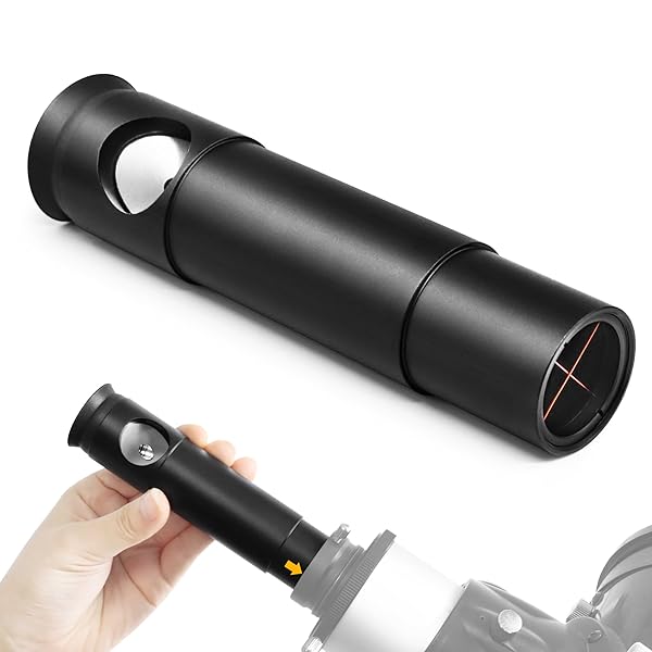 Astromania 1.25-Inch Metal Collimating Cheshire Eyepiece for Newtonian Telescopes - No Laser, Long Version