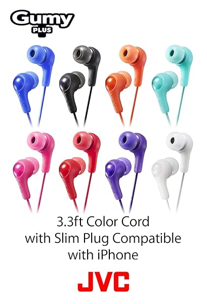 JVC JVC Gumy HAFX7B Black Earbuds: Powerful Sound & Comfortable Fit with Silicone Ear Pieces - View 6 of 7