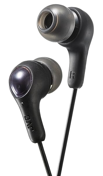 JVC JVC Gumy HAFX7B Black Earbuds: Powerful Sound & Comfortable Fit with Silicone Ear Pieces