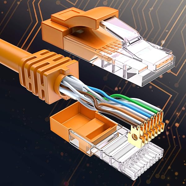 Maximm Maximm Cat6 Ethernet Cable 150 Feet Pure Copper UL Listed LAN UTP RJ45 Network Internet Cable Orange - View 4 of 7