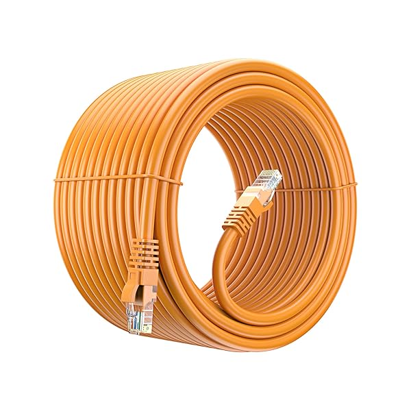 Maximm Cat6 Ethernet Cable 150 Feet Pure Copper UL Listed LAN UTP RJ45 Network Internet Cable Orange