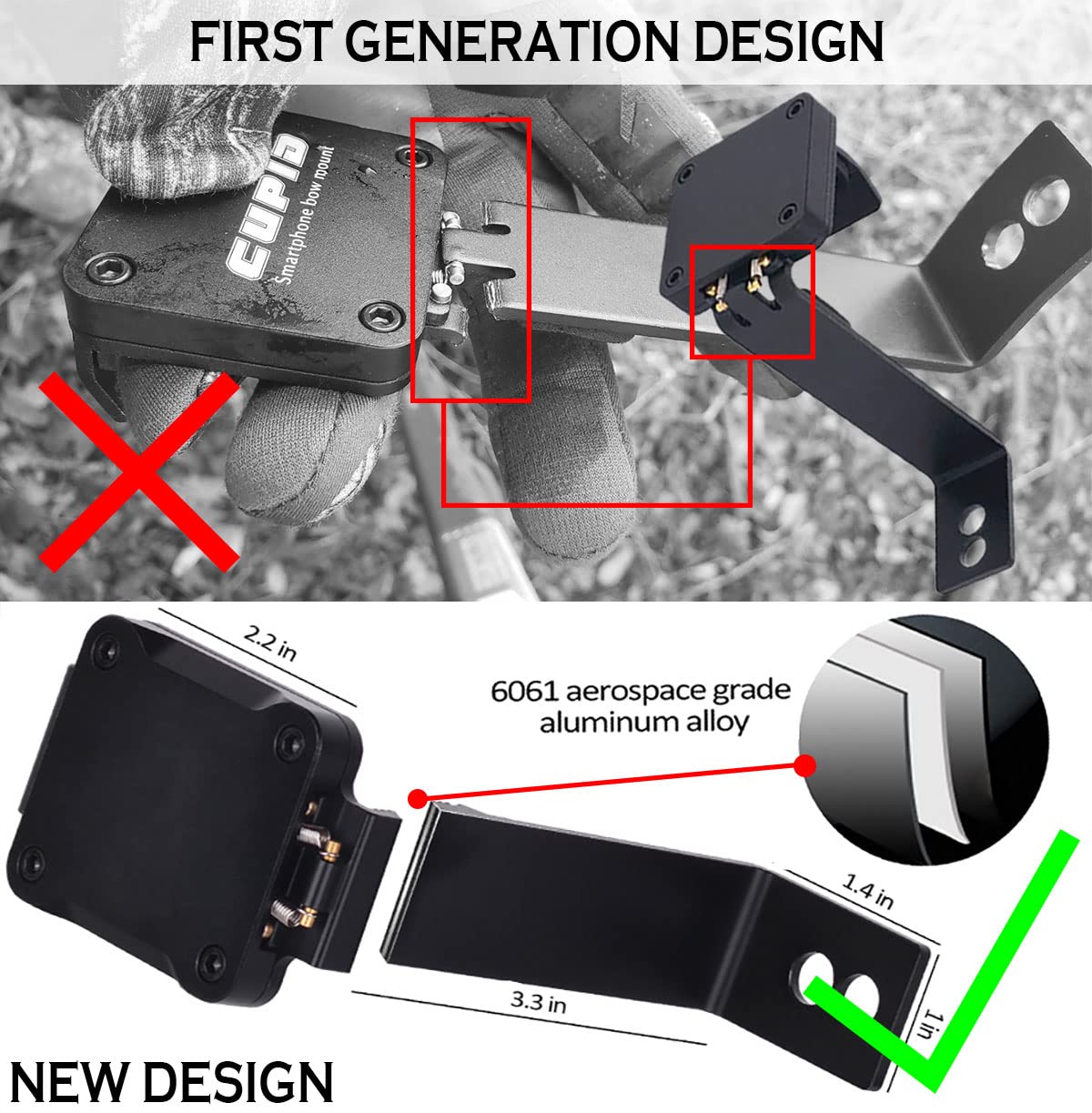 Homelix Smartphone Camera Bow Phone Mount Compatible with iPhone Samsung GoPro and More for Stable Photography - View 2 of 6