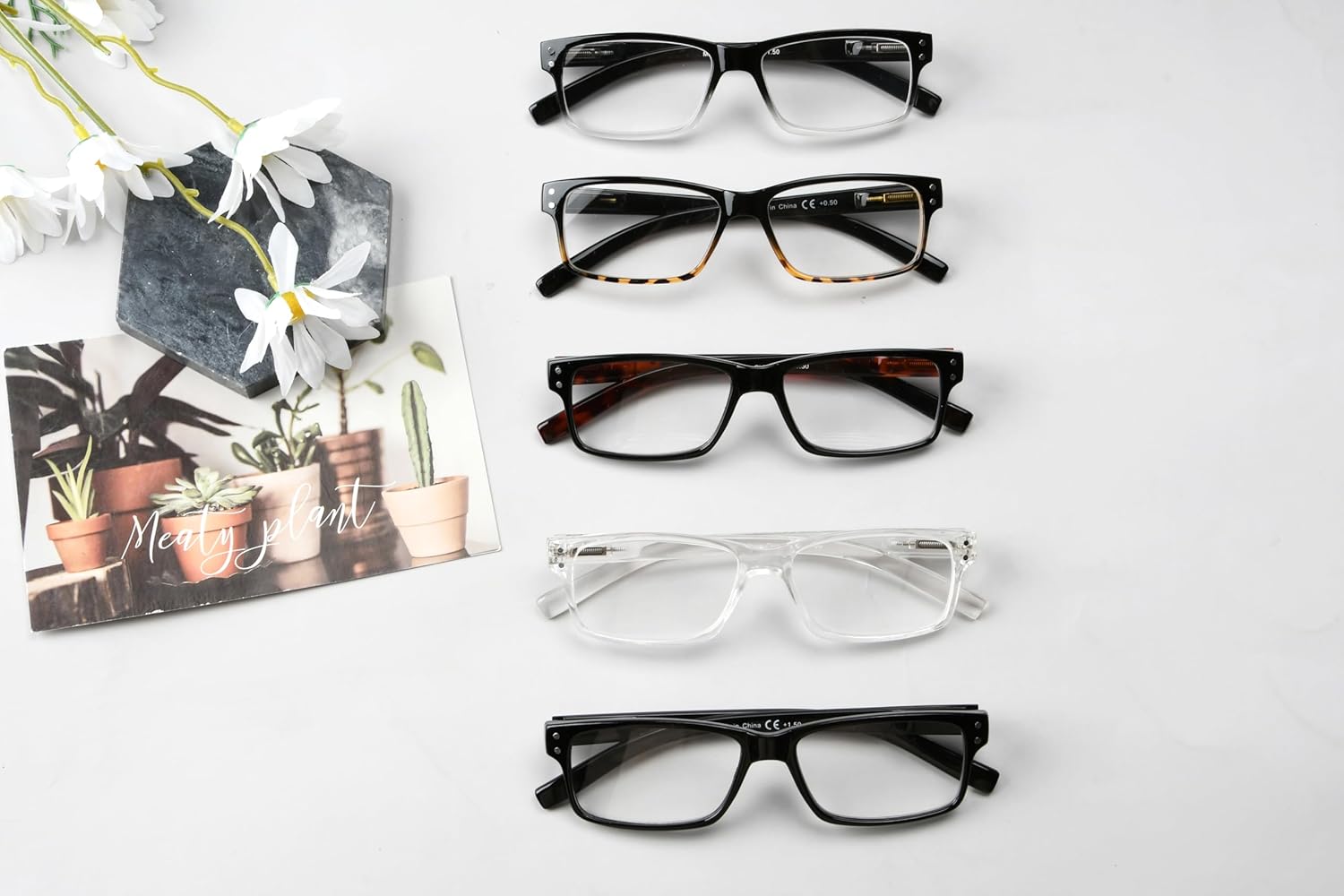 Eyekepper Eyekepper 5 Pack Classic Reading Glasses for Men Zero Power Stylish and Comfortable - View 6 of 9