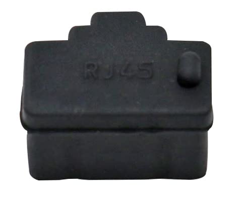 iexcell 50 Pcs Black RJ45 Ethernet Hub Port Dust Cover Caps - Anti-Dust Protector for Network Connections - View 3 of 7