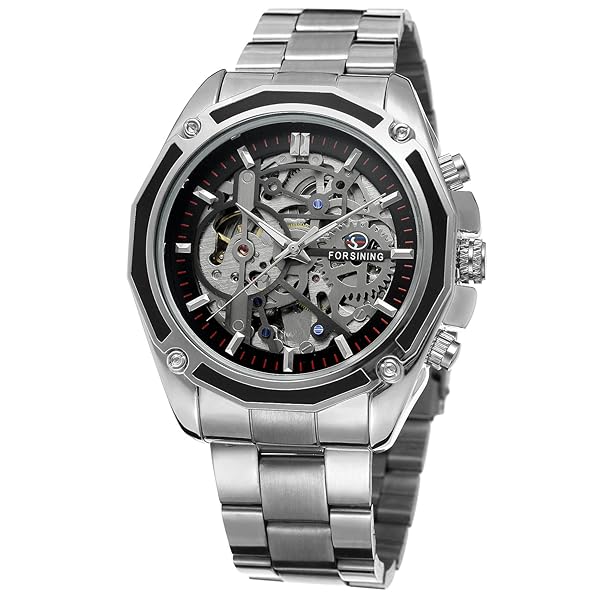 FOR SINING Men's Automatic Stainless Steel Watch - Unique Chinese Movement & Stylish Bracelet