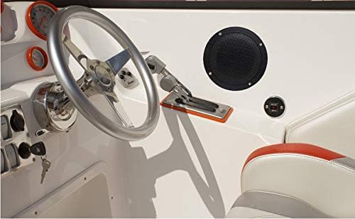 4 Inch Herdio Waterproof Marine Outdoor Audio Stereo Sound System 160 Watts for Boat Car Motorcycle Cloth Surround Low Profile Design Black Pair - View 8 of 8