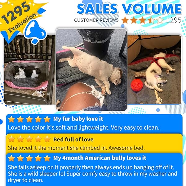 Barelove Soft Washable Rectangular Dog Cat Bed Mattress with Anti-Slip Waterproof Bottom Plush Fleece for Small Pets in Pink - View 7 of 8