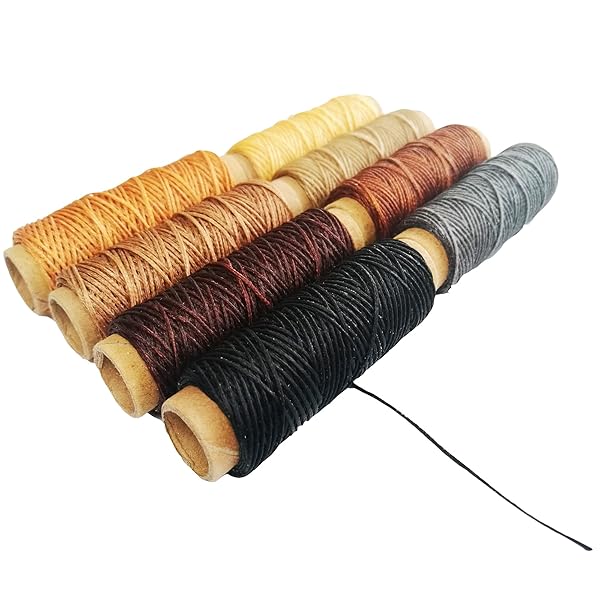 JANYUN JANYUN 264 Yards 150D Waxed Thread Cord for Leather Craft - 1mm, 8 Colors, DIY Sewing Supplies - View 3 of 8