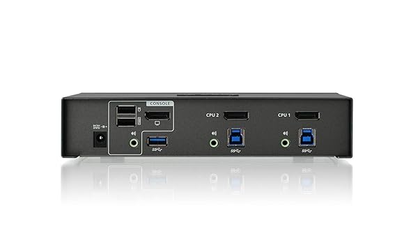 IOGEAR IOGEAR 2-Port 4K UHD DisplayPort KVM with Wireless Keyboard Mouse and Full Cable Set GCS1902-KM TAA Compliant - View 5 of 9