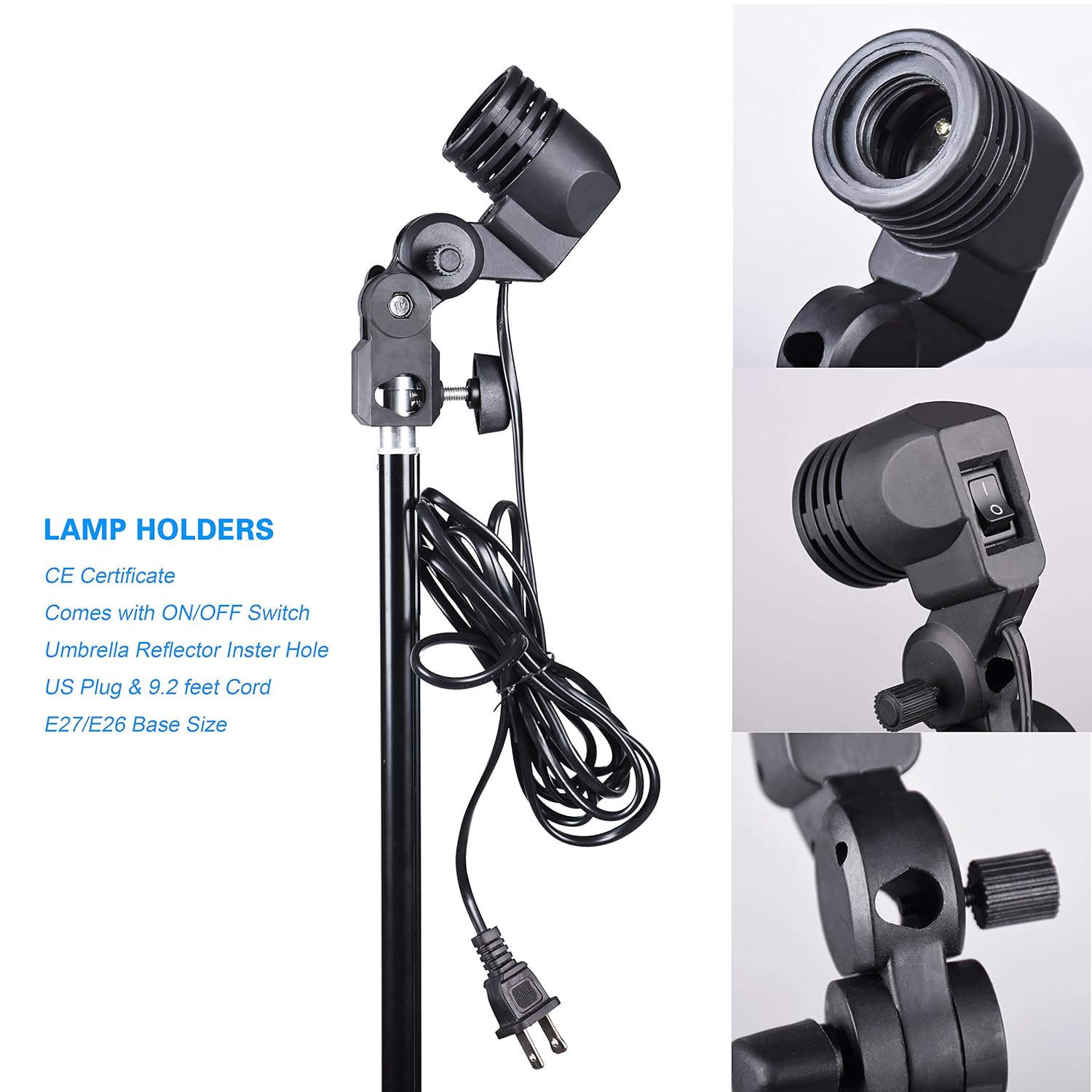 EMART EMART Photography Umbrella Lighting Kit 400W 5500K Continuous Reflector Lights for Studio Video and Portrait Shooting 2 Packs - View 4 of 8