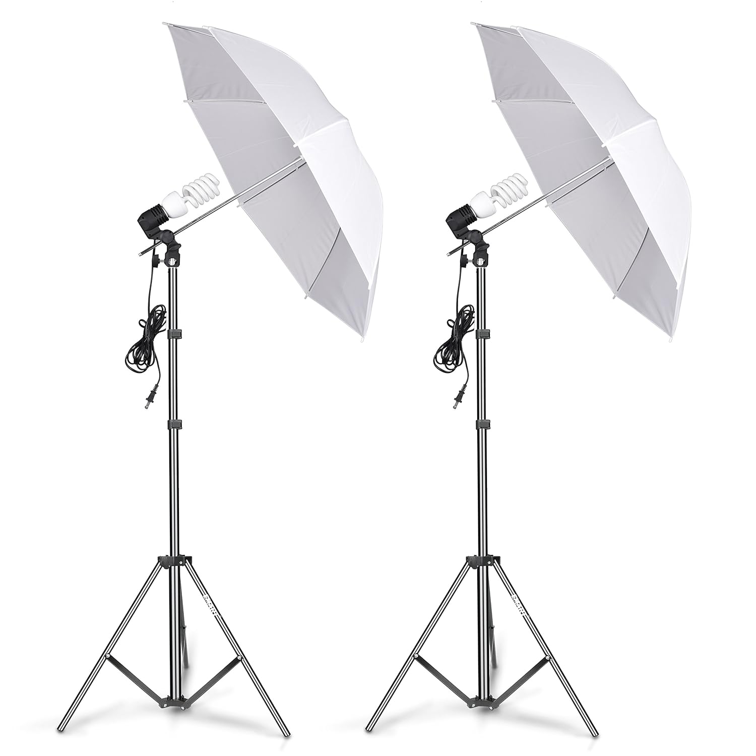 EMART Photography Umbrella Lighting Kit 400W 5500K Continuous Reflector Lights for Studio Video and Portrait Shooting 2 Packs