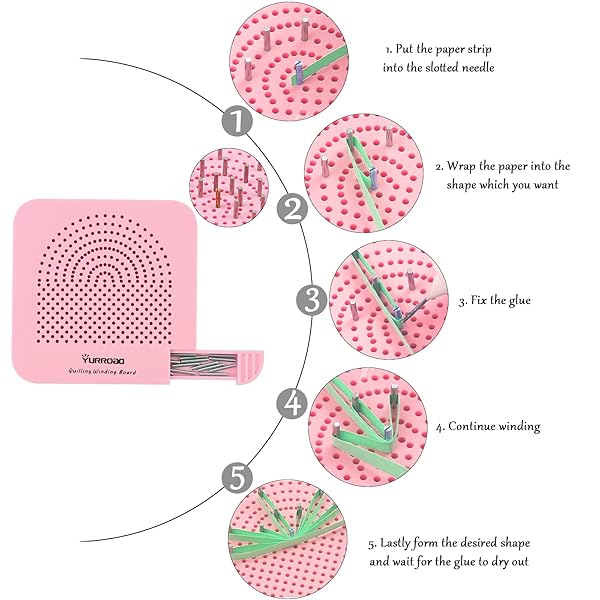 YURROAD YURROAD 19pcs Paper Quilling Tools Kit: Slotted Pen, Board, Comb & More for DIY Crafts - View 3 of 10